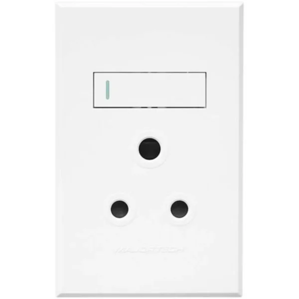 VETI3 SINGLE VERT RSA SOCKET WHT - 3VW20