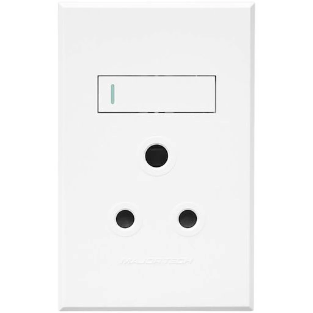 VETI3 SINGLE VERT RSA SOCKET WHT - 3VW20