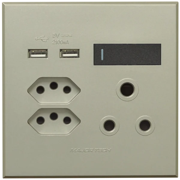 VETI3 SINGLE RSA + DOUBLE V-SLIM + DOUBLE USB SOCKET GT - 3V27GT