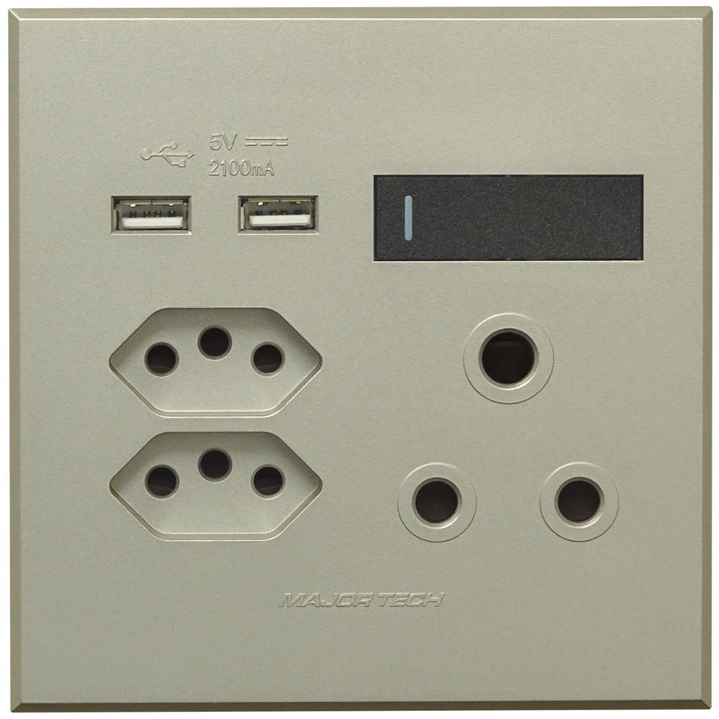 VETI3 SINGLE RSA + DOUBLE V-SLIM + DOUBLE USB SOCKET GT - 3V27GT