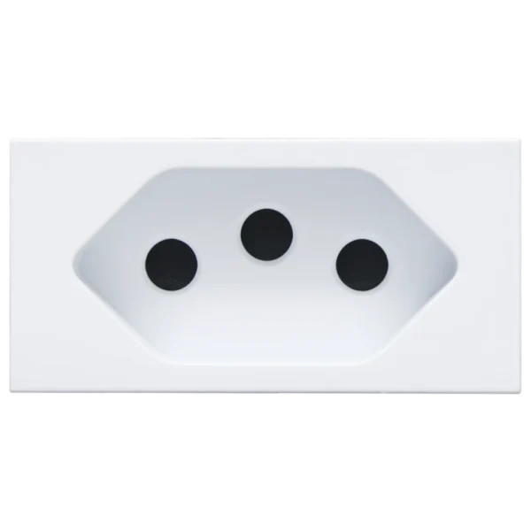 VETI3 3 PIN EURO V-SLIM SOCKET MODULE WHT