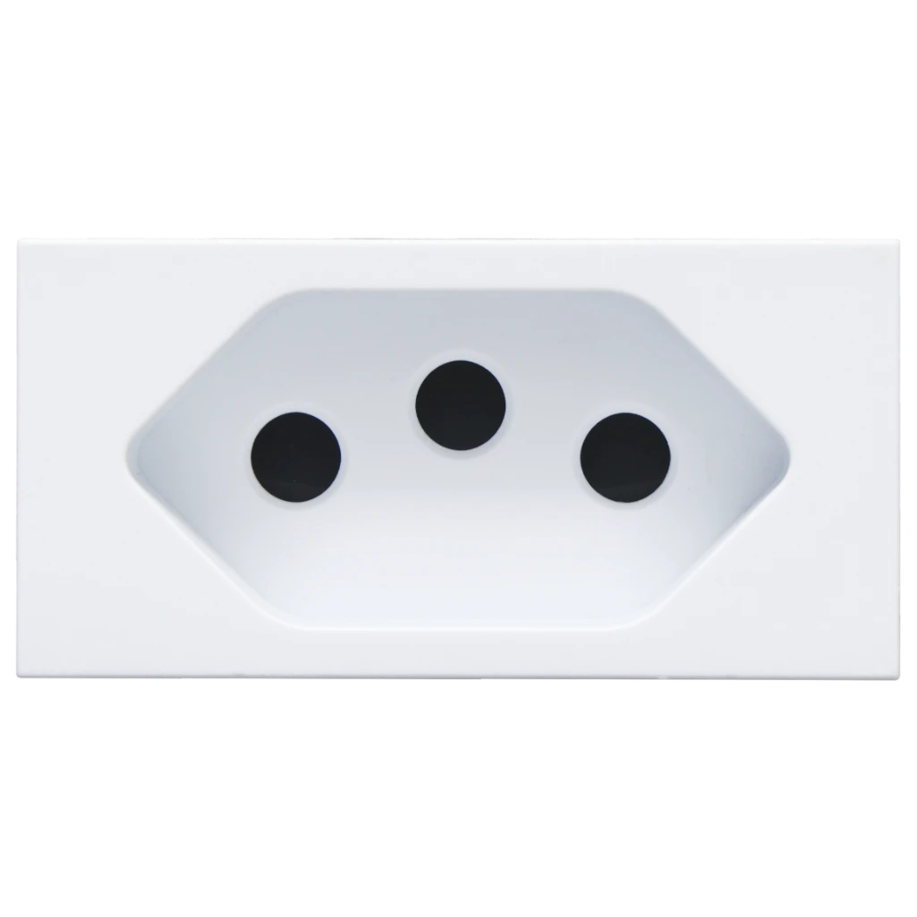VETI3 3 PIN EURO V-SLIM SOCKET MODULE WHT