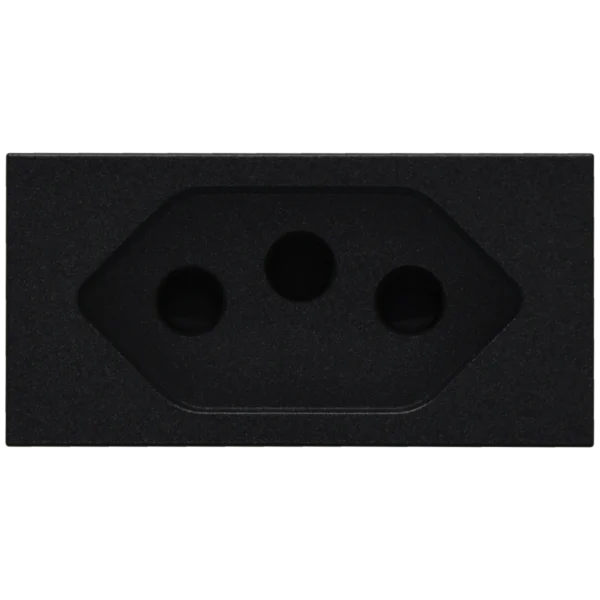VETI3 3 PIN EURO V-SLIM SOCKET MODULE GRAPHITE