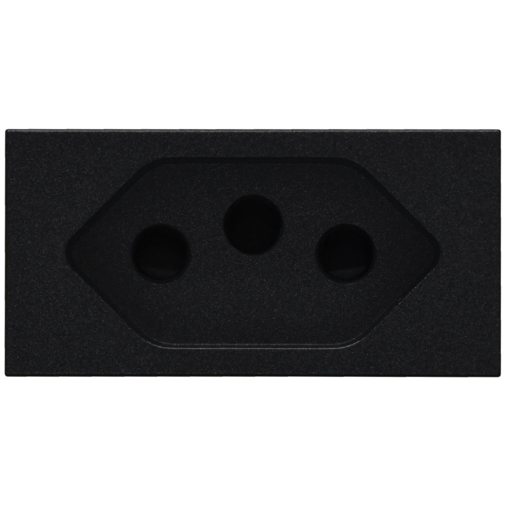 VETI3 3 PIN EURO V-SLIM SOCKET MODULE GRAPHITE
