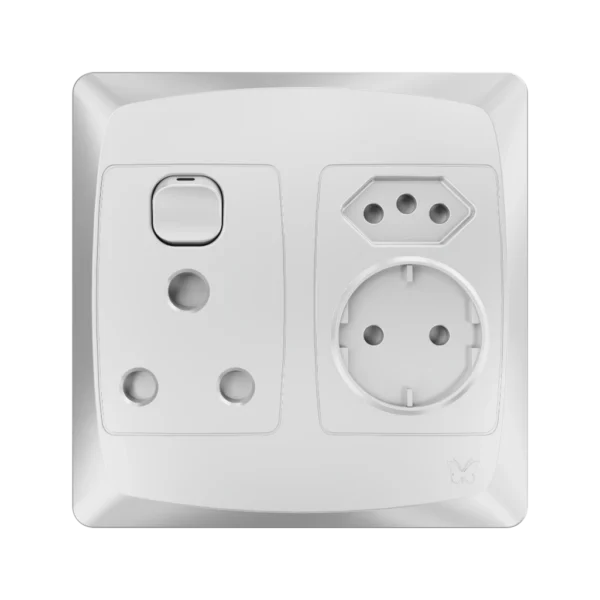 MES SINGLE + SHUCKO + EURO S/SOCKET 4X4 WHITE