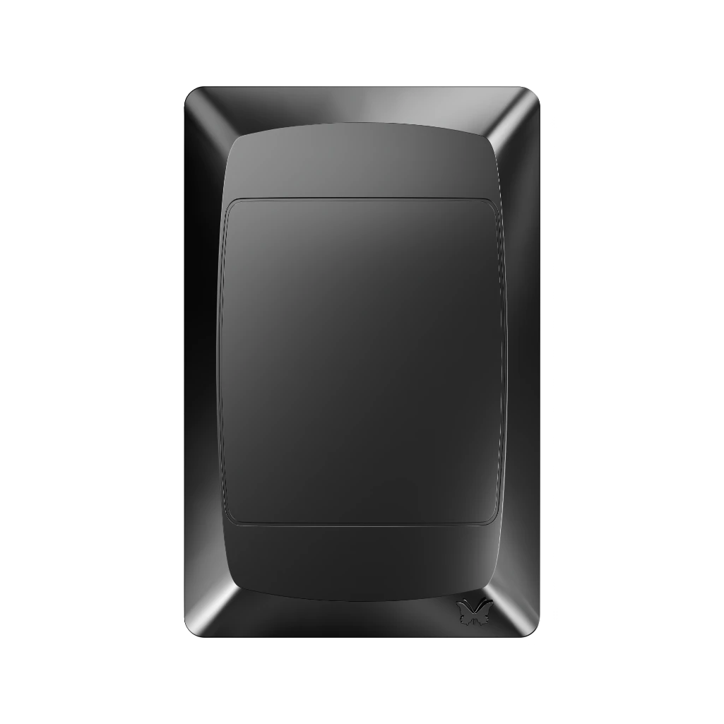 MES BLANK COVER PLATE 4X2 BLACK