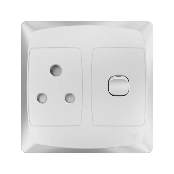 MES SINGLE S/SOCKET 4X4 WHITE
