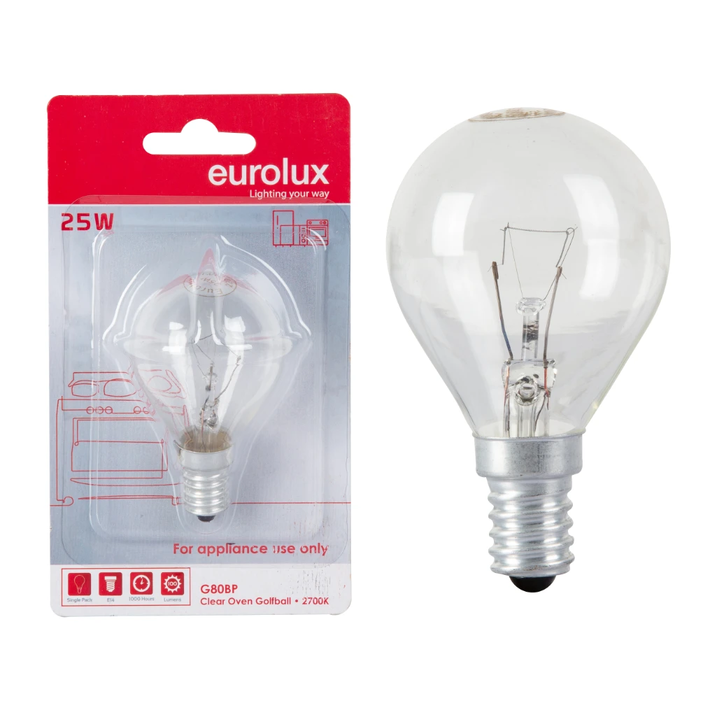 OVEN LAMP 25W E14 GOLFBALL EU-G80BP
