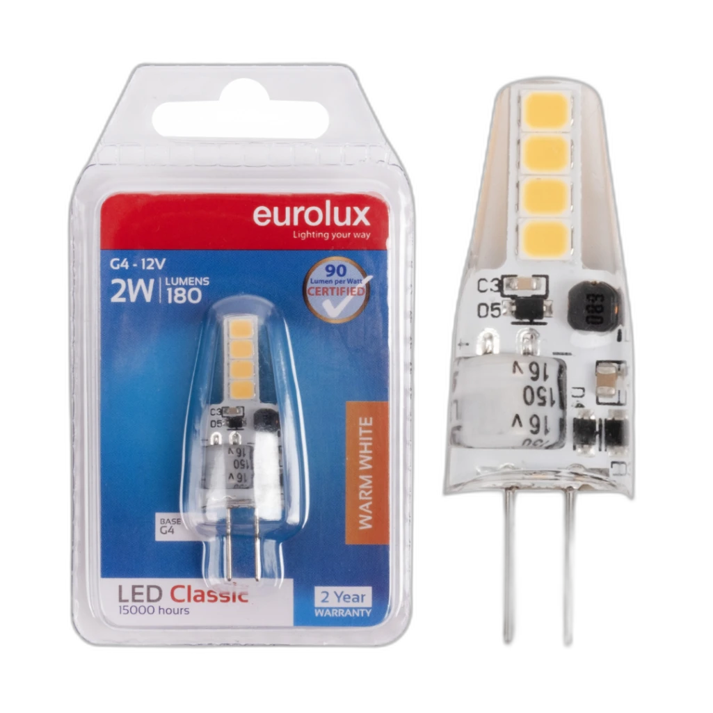 LED 1W BI-PIN G4 12V 3000K EU - G948WW