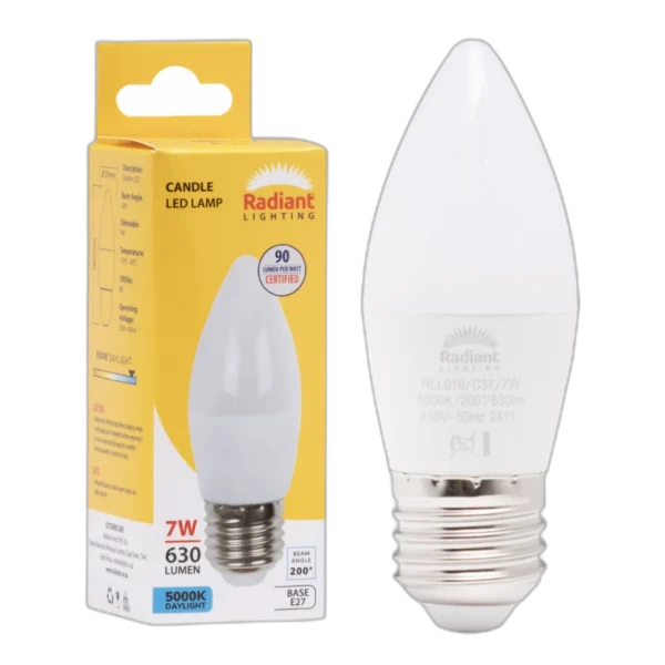 LED 7W E27 CANDLE FROSTED 5000K RD - RLL016