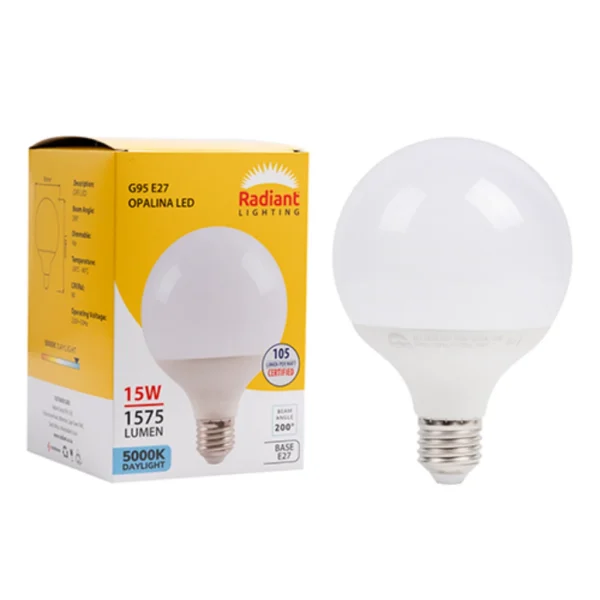LED 15W E27 OPALINA FROSTED 5000K RD - RLL082