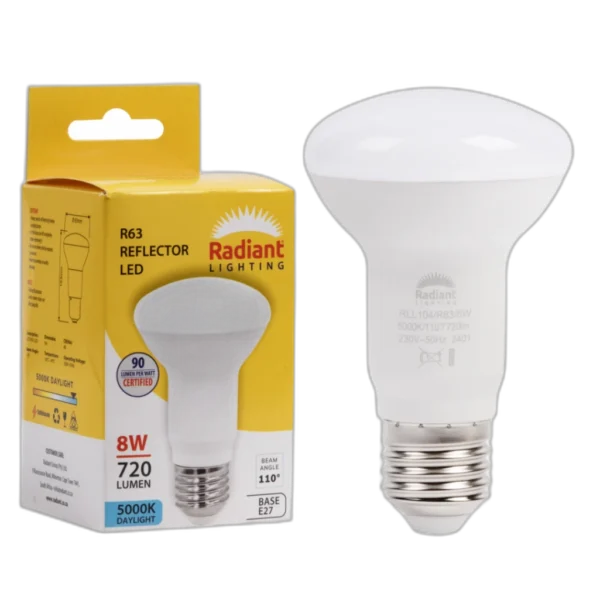 LED 8W E27 R63 REFLECTOR 5000K RD - RLL104