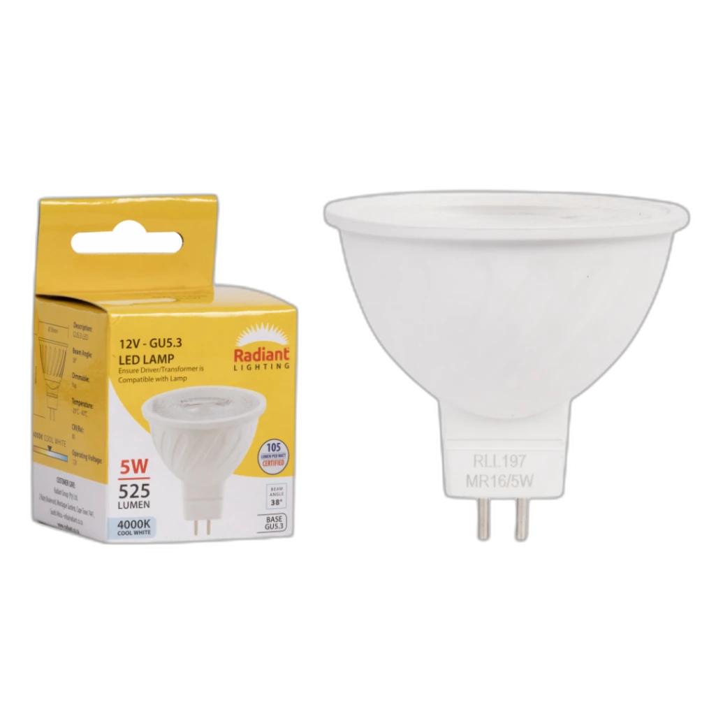 LED 5W MR16 12V 4000K RD - RLL197