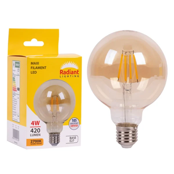 LED 4W E27 OPALINA FILAMENT GOLDEN 2800K RD - RLL195