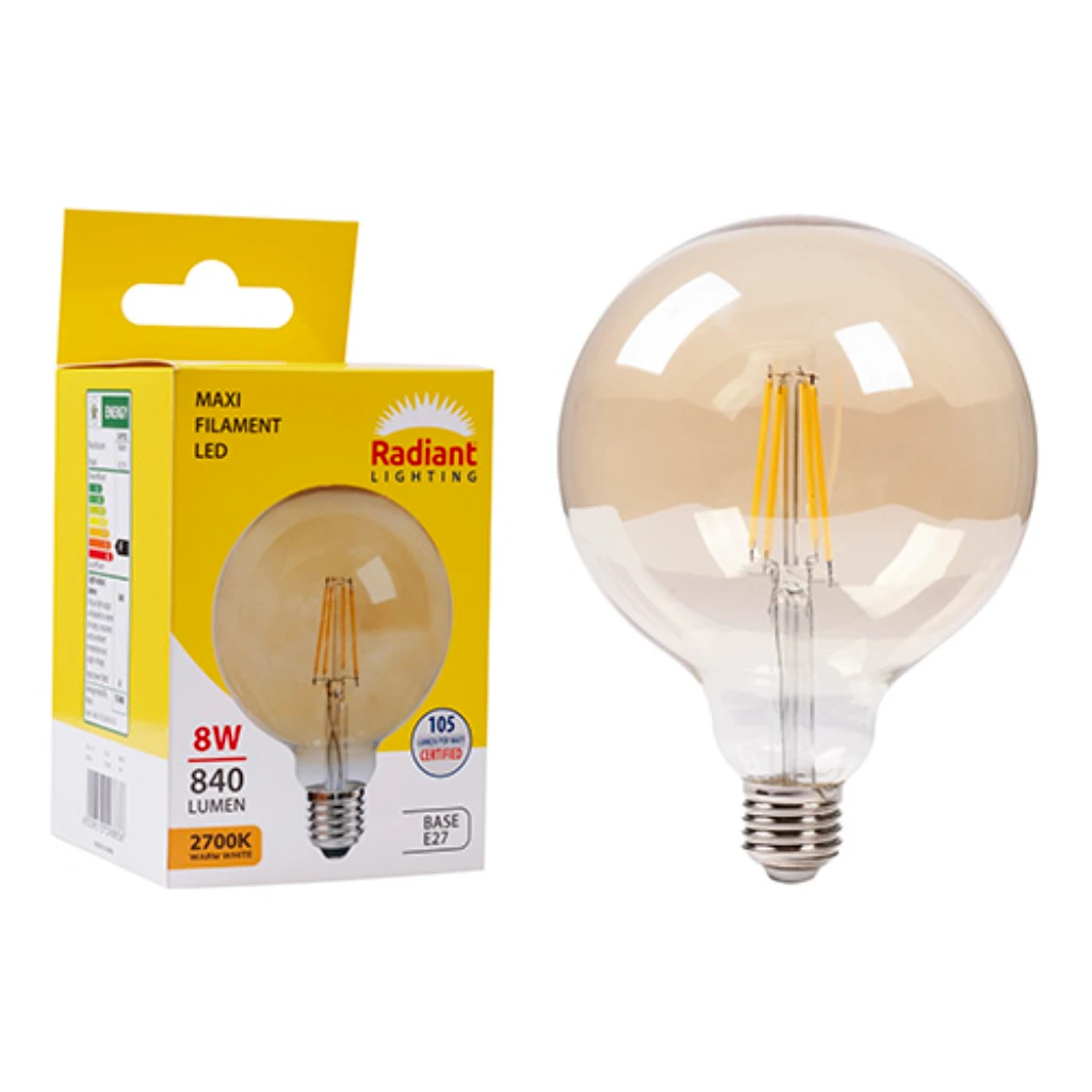 LED 5W E27 FILAMENT GOLDEN 2200K RD - RLL114