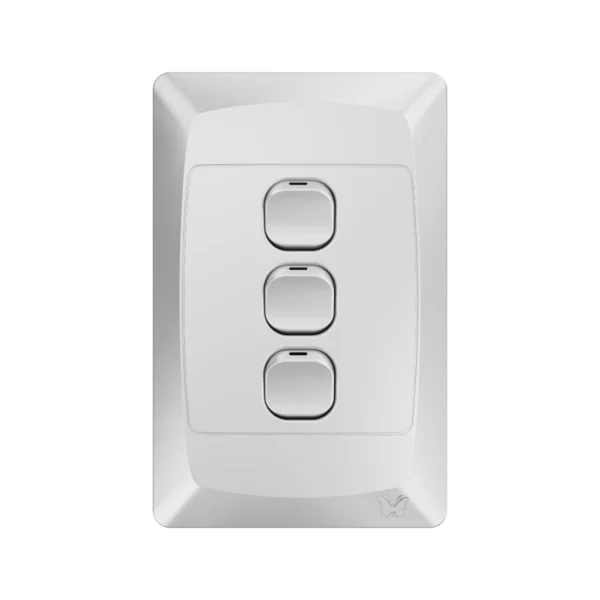 MES 3L 1W SWITCH 4X2 WHITE