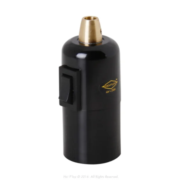 LAMP HOLDER WITH SWITCH AND BRASS - LH-BS-BR-GS