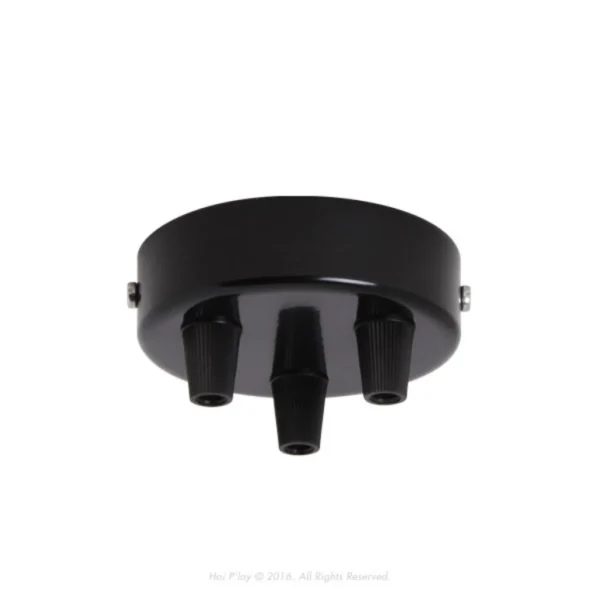 CEILING CUP SMALL 3HOLE BLACK NYLON - CC-S-BL-BN-3