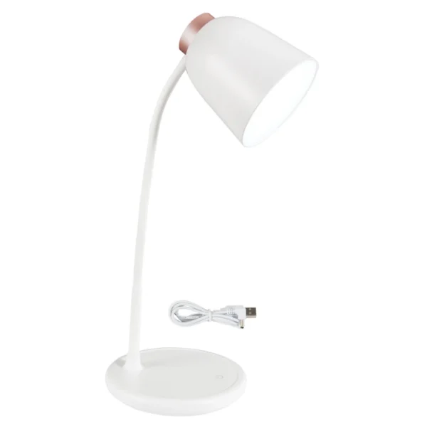 3CCT RECHARGEABLE LED TABLE LAMP W/FLEXI ARM AND TOUCH 4W WHT