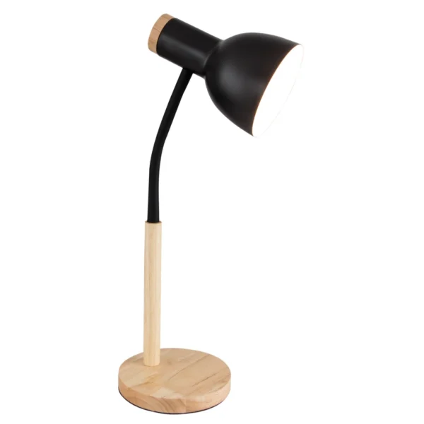 METAL & WOOD BLACK TABLE LAMP - TL668 BLACK