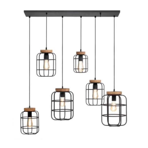 PENDANT 6LT FABRICA BLACK