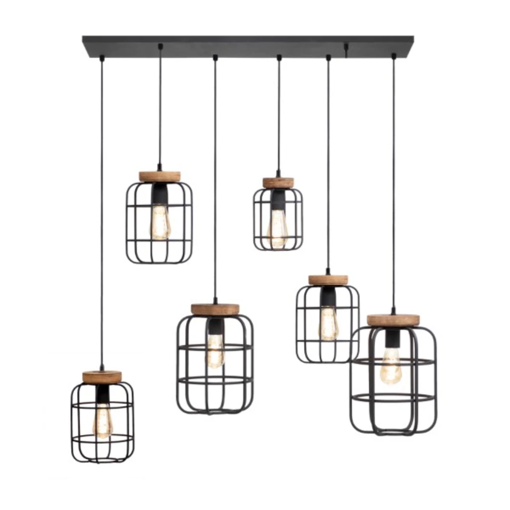 PENDANT 6LT FABRICA BLACK