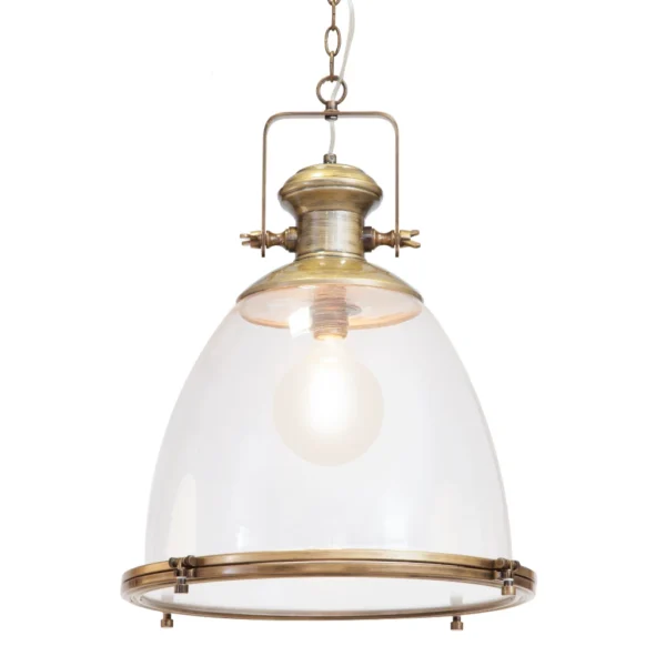 PENDANT VINTAGE CLEAR A/BRASS E27