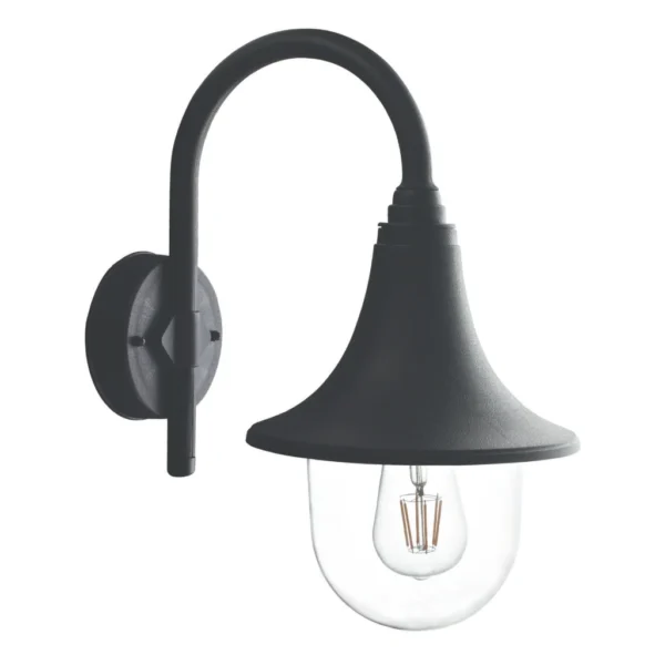 WALL LIGHT PVC OUTDOOR BR - L333 BLACK