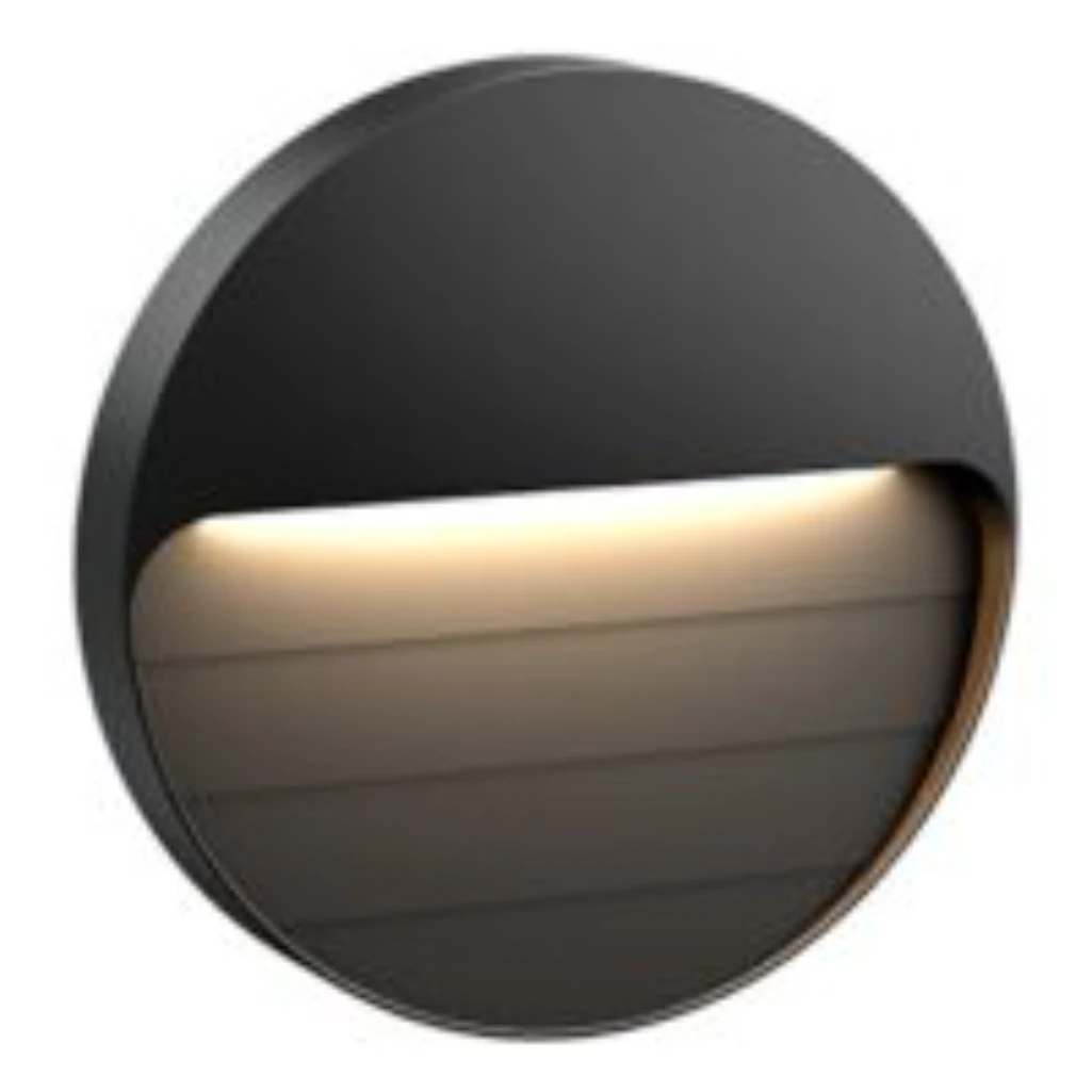 FOOTLIGHT 5W LED RND 3CCT MATT BLACK - VCH2120 EAG