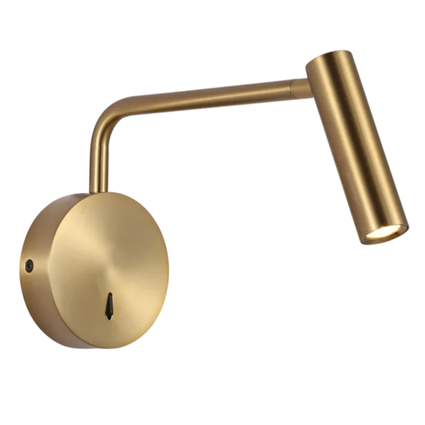 WB379 SWITCHABLE 3W LED WALL LIGHT 4000K GOLD MOVEABLE BR