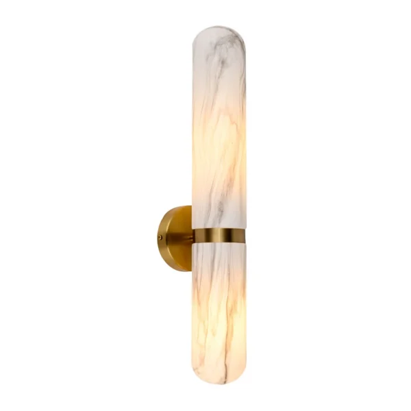WALL LIGHT 2XE27 10X43X13CM IRON+GLS BRASS EBD0514 EAG