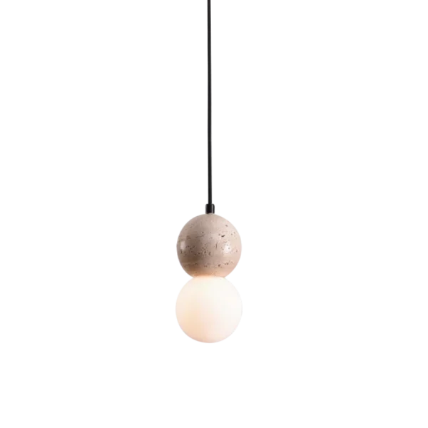 PENDANT TRAVERTINE MARBLE/OPAL TWIN 8696.01 SPA
