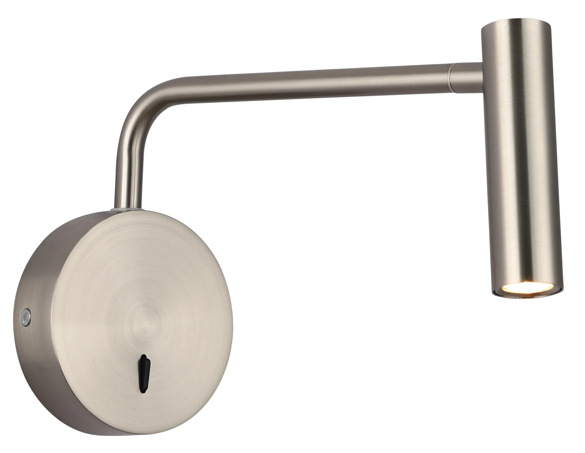 WB380 SWITCHABLE 3W LED WALL LIGHT 4000K SATIN MOVEABLE BR